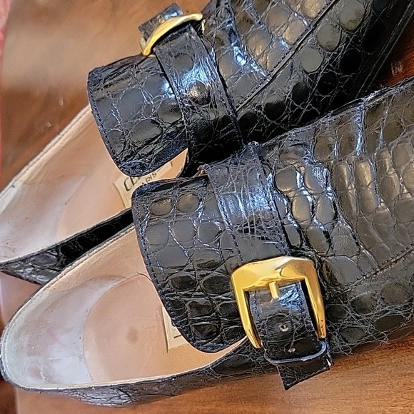 Vintage Celine Buckle Heeled Loafers - Picture 6 of 10